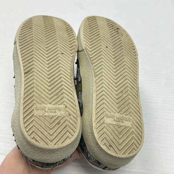 Saint Laurent Gold and Silver Star Court Trainers - Picture 5 of 7